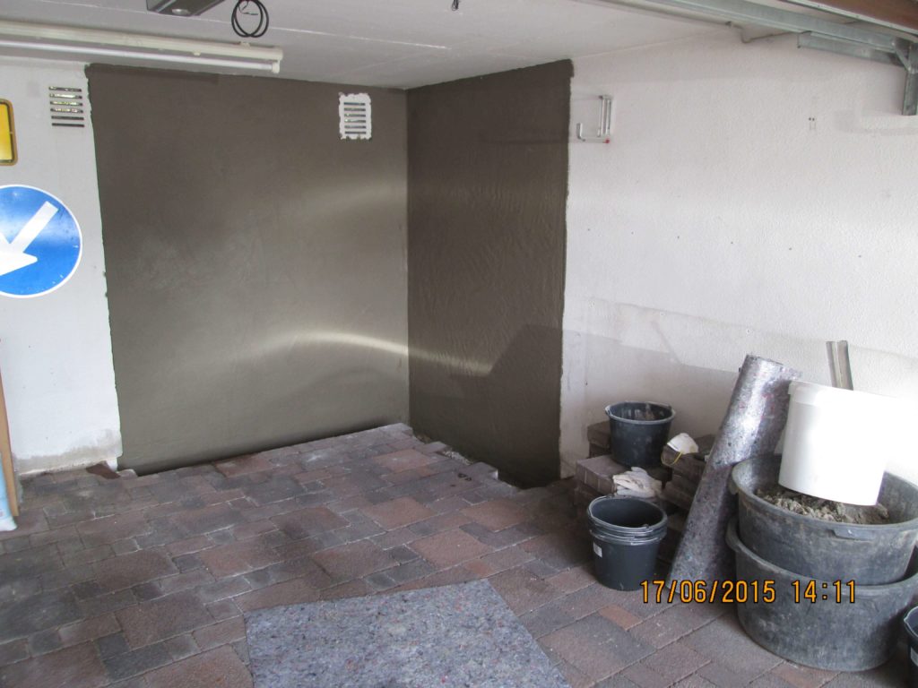 Sanierung Garagenwand