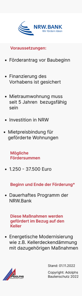 Kellersanierung Förderung - Übersicht Kellerförderungen - 3